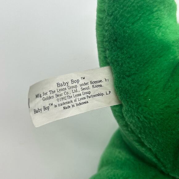 Vintage 1992 The Lyons Group Baby Bop Plush Stuffed Dinosaur Animal Kids Toy VTG - Picture 5 of 6